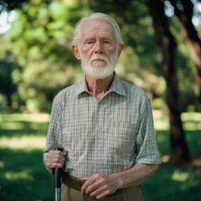 Senior customer sharing a positive supplement experience