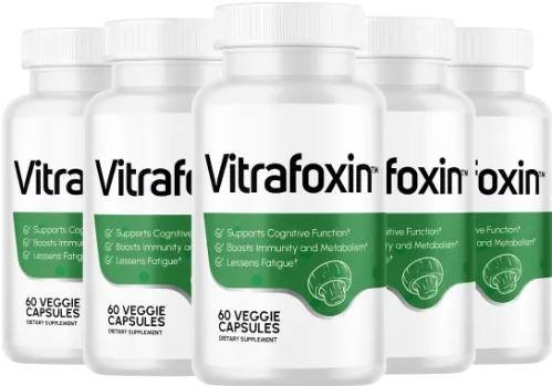 Vitrafoxin brain support supplement bottles displayed before secure checkout